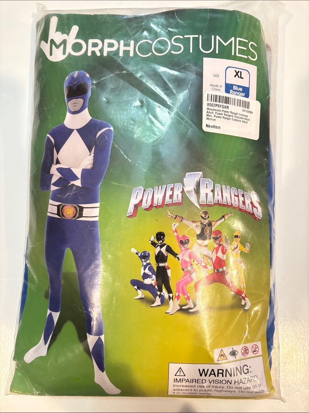 Power Rangers Mighty Morphin Blue Ranger Halloween Costume - Blue Ranger